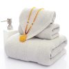 3pcs /Set Cotton Towel Set,  1 Bath Towel, 1 Hand Towel, 1 Face Towel for Bathroom Hotel