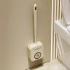 Wall-mounted Toilet Brush and Holder Set Odorless Design with Lid Bathroom Cleaning Kit