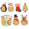 200pcs/Roll Christmas Decoration Stickers Holiday Gift Tag Tape