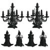 Halloween Decoration 3D Candlestick Ornament Haunted House Table Arrangement Ghost Festival Supplies