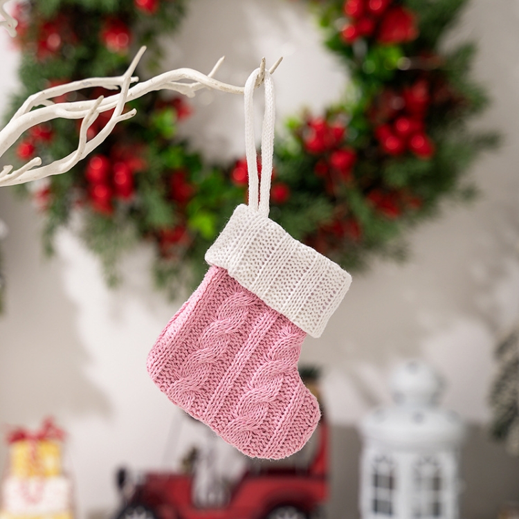Mini Knitted Christmas Gift Socks Holiday Decorations