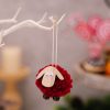 Christmas Tree Wooden Lambskin Lamb Pendant Holiday Decorations