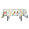 137x183cm Happy Birthday PET Aluminum Film Tablecloths Disposable Waterproof Party Decorative Table Cloth