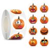 25mm Halloween Party Favors Label Stickers DIY Decorative Labels Cute Smile Pumpkin Seal Stickers