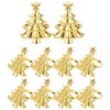10pcs /Bag Christmas Tree Napkin Rings Metal Napkin Buckles Hotel Dinner Table Decoration