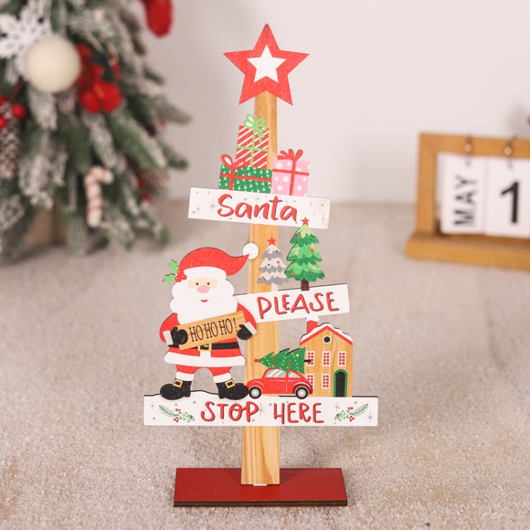Christmas Decoration Wooden Desktop Ornament Restaurant Bar Scene Layout Decoration Crafts