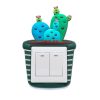 Luminous Three-dimensional Cactus Switch Sticker Socket Panel Cover Decor