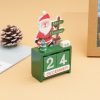 Children Toy Christmas Gift Wooden Calendar Christmas Eve Desktop Ornament