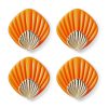 4pcs / Set Household No-Punch Seashell Hooks Bathroom Kitchen Sticky Hooks