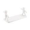 2pcs Small Person Shape Simple Wall Mounted Suction Cup Shelf Bathroom Cosmetic Storage
