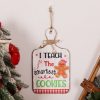 Christmas Gingerbread Man Decoration Wooden Sign Ornaments Store Welcome Pendant