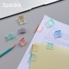 3packs Anti-Roll Retainer Push-Pull Clip A4 Paper Loose-leaf Clip