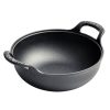 Cast Iron Frying Pan Stewpot Universal Uncoated Non-Stick Casserole