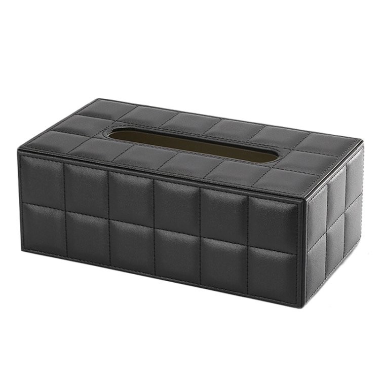 PU Leather Tissue Box Living Room Coffee Table Desktop Paper Holder Car Hotel Tissue Storage Box
