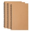 3pcs Thickened Kraft Paper Coil Notebook Student Diary Workbook