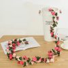 2pcs Simulated Rose Vine Plant Wedding Living Room Christmas Decoration