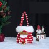 Knitted Velvet Gift Bag For Christmas Presents With Handle And 3D Doll Decoration