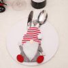 Cartoon Faceless Doll Knife Fork Cover Christmas Decorations