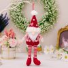 Christmas Wool Ball Knitted Hat Doll Pendant Valentine Day Decoration Knitted Rudolph Hanging Legs Dolls