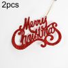 2pcs Christmas Shiny Letter Pendants Christmas Tree DIY Decorations