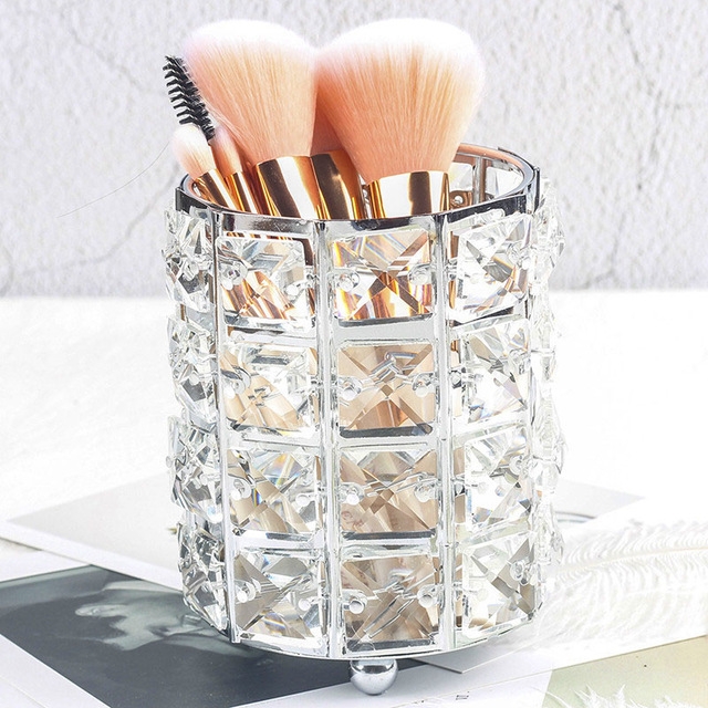 Crystal Pencil Holder Storage Tube for Cosmetic Brush