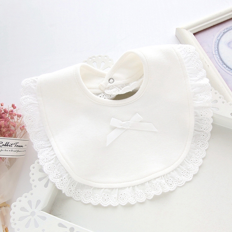 Newborn Lace Bow Baby Bibs Infant Saliva Towels