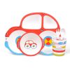 Bamboo Fiber Cartoon Dinner Plate For Children