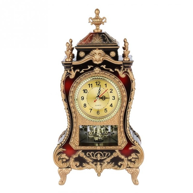 Vintage Clock Classical Royalty Sitting Room TV Cabinet Desk Imperial Furnishing Creative Sit Pendulum Clock