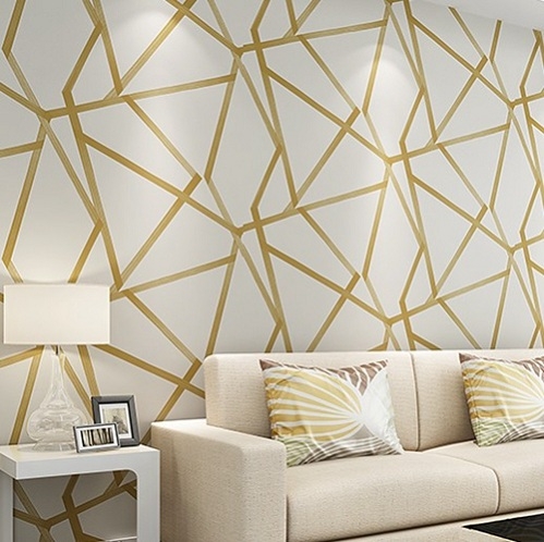 Modern Minimalist Geometric Pattern Non-woven Wallpaper Bedroom Living Room Wallpaper