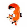 3 PCS 0-9 Digital Cartoon Children Birthday Party Decorated Aluminum Balloon