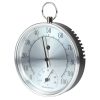 Mini Round Clock-shaped Indoor Outdoor Hygrometer Humidity Thermometer Temperature Meter with Hanging Ring