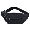 Pure Color Multi-function Pockets Waterproof Chest Bag Waist Sports Bag
