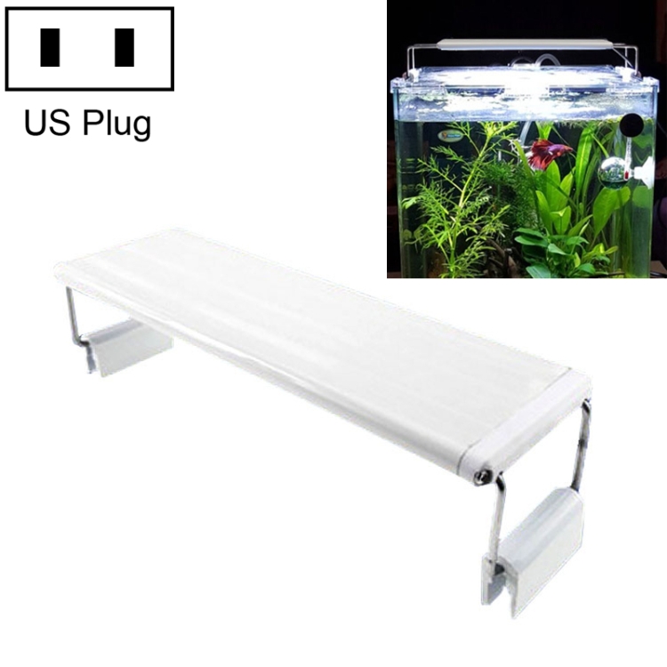 XY-20K Aquarium Glass Fish Tank LED Aquatic Bracket Lamp, US Plug