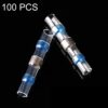 100 PCS AWG16-14 1.5-2.5mm Seal Heat Shrink Butt Wire Connectors Blue Terminals Solder Sleeve