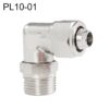 LAIZE Nickel Plated Copper Trachea Quick Fitting Twist Swivel Elbow Lock Female Connector