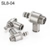 LAIZE Nickel Plated Copper Male Thread Throttle Valve Pneumatic Connector