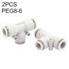 PEG6-4 LAIZE 2pcs PW T-type Tee Reducing Pneumatic Quick Fitting Connector