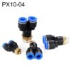 PX6-02 LAIZE 2pcs Plastic Y-type Tee Male Thread Pneumatic Quick Connector