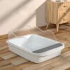 Semi-closed Cat-ear Baffle Cat Litter Basin Deodorization Cat Toilet