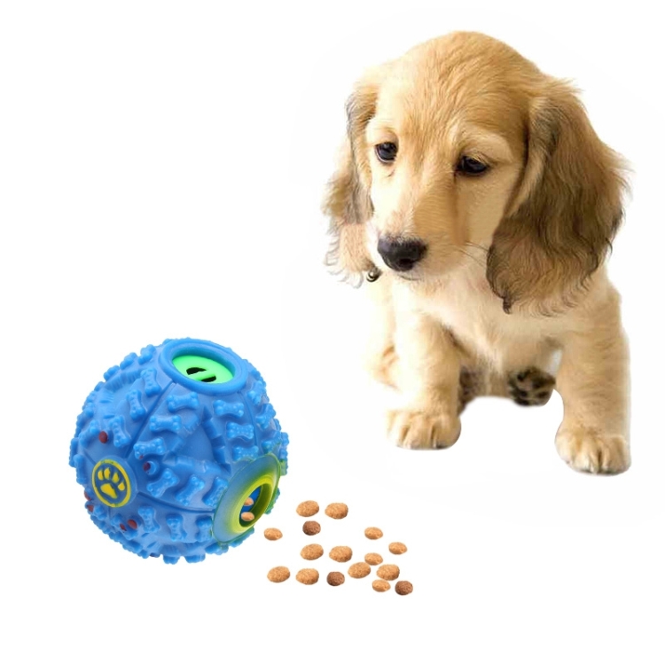 Pet Food Dispenser Squeaky Giggle Quack Sound Training Toy Chew Ball, Size: L, Ball Diameter: 11.5cm