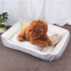 Dog Bone Pattern Big Soft Warm Kennel Pet Dog Cat Mat Blanket, with Blanket Size: XL, 90×70×15cm