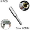 5 PCS 1/4 Electric Batch Head High Magnetism Connecting Rod Pistol Drill Extension Rod Sleeve Fast Turning Joint, Length: 60mm