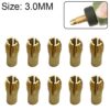 10 PCS Three-claw Copper Clamp Nut for Electric Mill Fittings,Bore diameter: 3.0mm