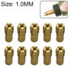 10 PCS Three-claw Copper Clamp Nut for Electric Mill Fittings,Bore diameter: 1.0mm