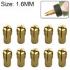 10 PCS Three-claw Copper Clamp Nut for Electric Mill Fittings,Bore diameter: 1.6mm