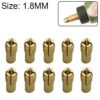 10 PCS Three-claw Copper Clamp Nut for Electric Mill Fittings，Bore diameter: 1.8mm