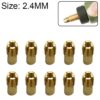 10 PCS Three-claw Copper Clamp Nut for Electric Mill Fittings,Bore diameter: 2.4mm