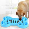 Pet Dog Supplies Bone Puzzle Silicone Slow Food Anti-choke Bowl Tableware