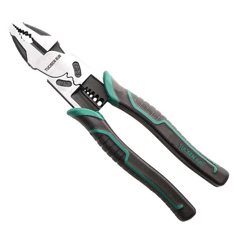 TUOSEN Multifunctional Crimping and Stripping Labor Saving Flat Pliers Vise Manual Wire Cutters