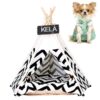 Striped Pattern Pet Tent Bed with Cushion